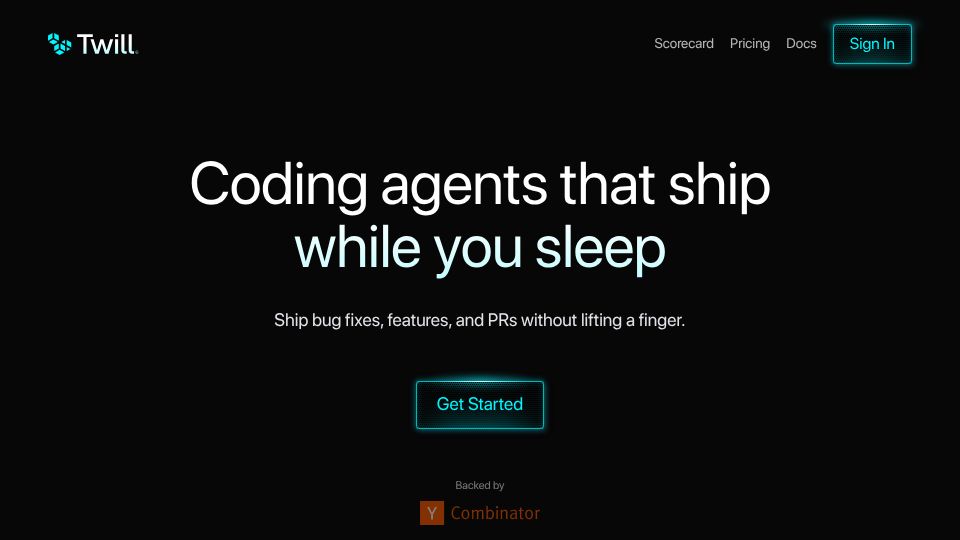 Screenshot of twill.ai: Launch HN: Twill.ai (YC S25) – Delegate to cloud agents, get back PRs
