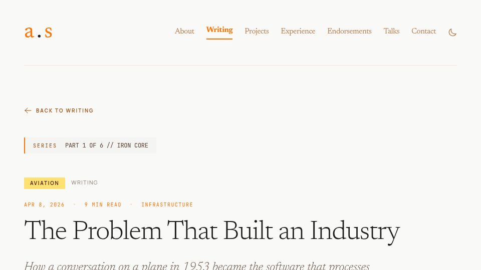 Screenshot of ajitem.com: The Problem That Built an Industry