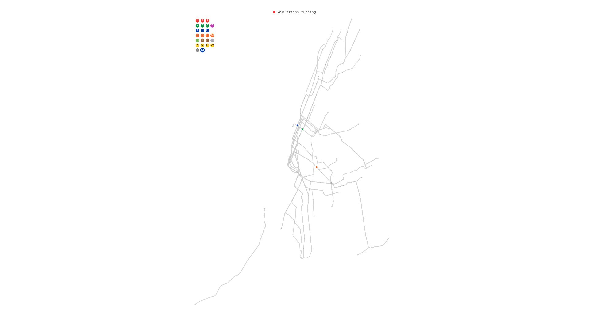 Screenshot of trainjazz.com: I gave every train in New York an instrument