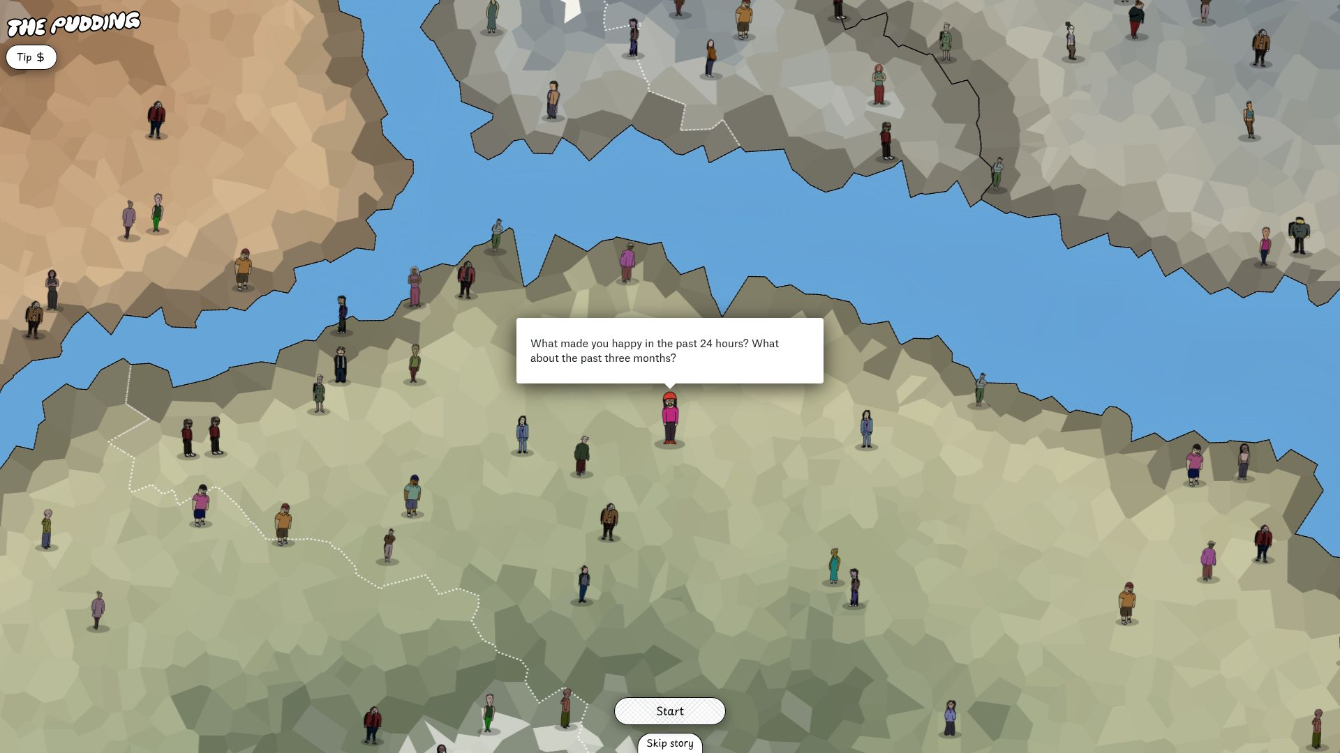 Screenshot of pudding.cool: Happy Map
