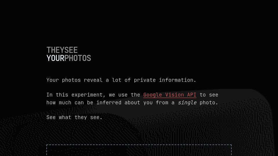 Screenshot of theyseeyourphotos.com: They See Your Photos