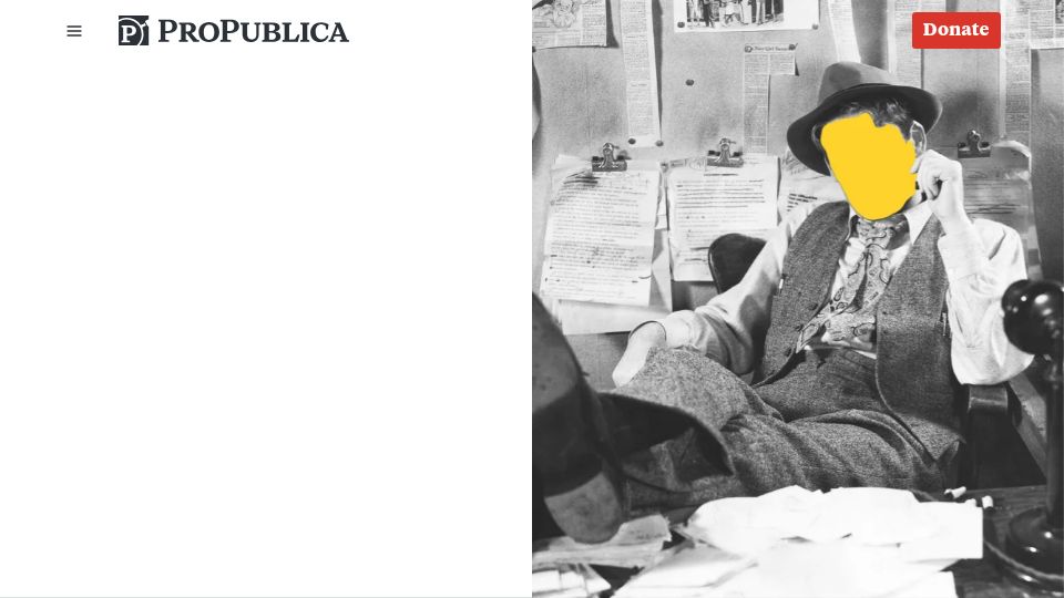 Screenshot of propublica.org: Who's Been Impersonating This ProPublica Reporter?