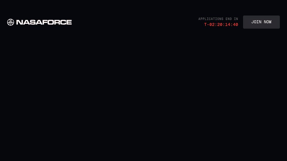 Screenshot of nasaforce.gov: NASA Force