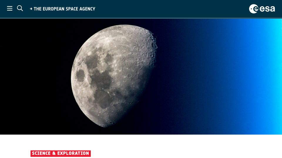 Screenshot of esa.int: All 12 moonwalkers had "lunar hay fever" from dust smelling like gunpowder (2018)