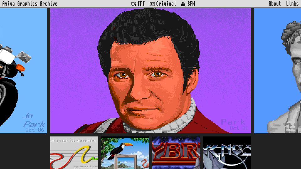 Screenshot of amiga.lychesis.net: Amiga Graphics Archive