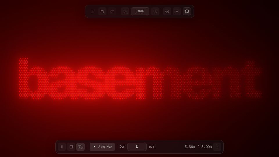 Screenshot of eng.basement.studio: Show HN: Shader Lab, like Photoshop but for shaders