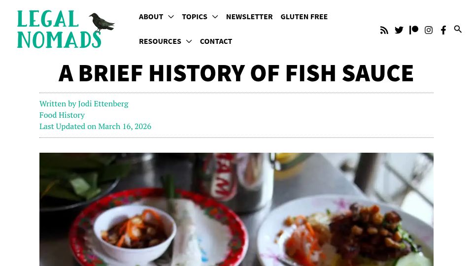 Screenshot of legalnomads.com: A Brief History of Fish Sauce