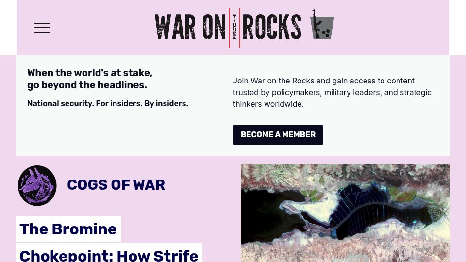 Screenshot of warontherocks.com: The Bromine Chokepoint