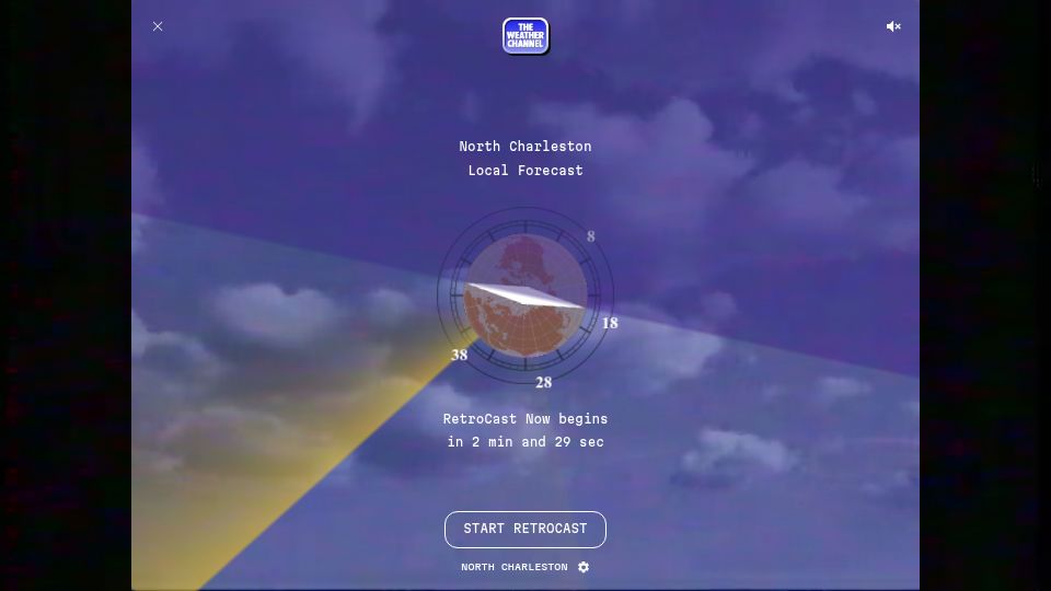 Screenshot of weather.com: The Weather Channel – RetroCast