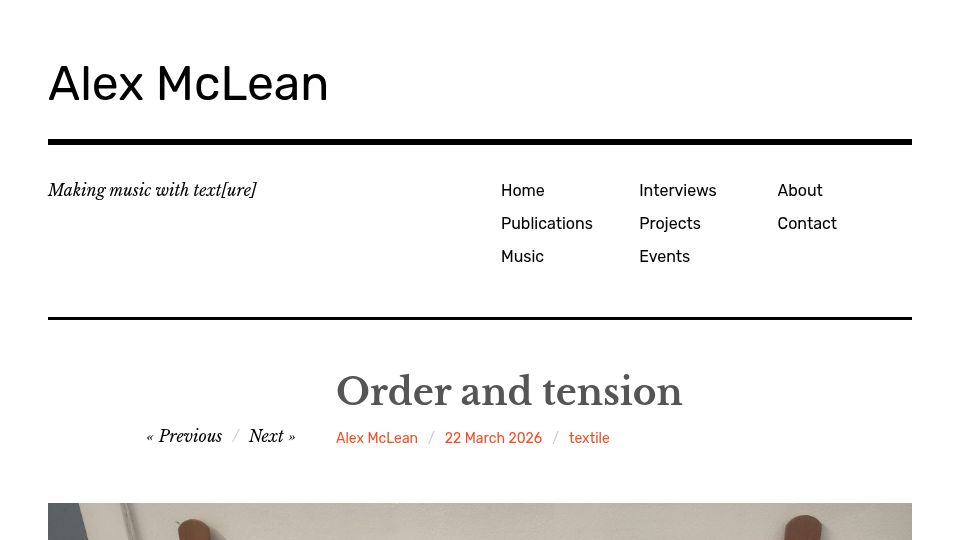 Screenshot of slab.org: Order and Tension