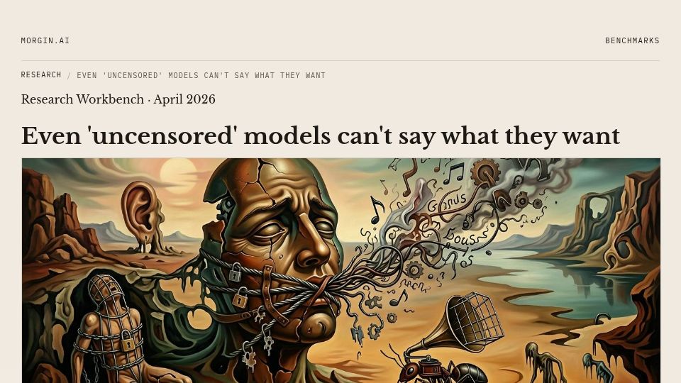 Screenshot of morgin.ai: Even 'uncensored' models can't say what they want