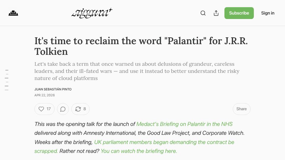 Screenshot of zig.art: It's time to reclaim the word "Palantir" for JRR Tolkien