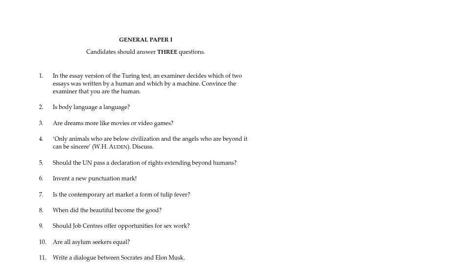 Screenshot of asc.ox.ac.uk: Oxford All Souls College General Examination (2025) [pdf]
