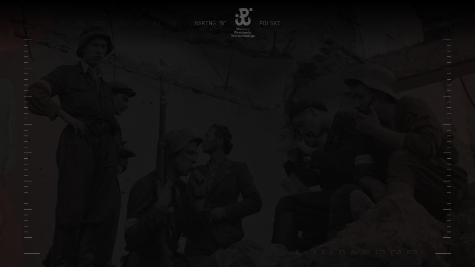 Screenshot of barwypowstania.pl: The 1944 Warsaw Uprising, in Color