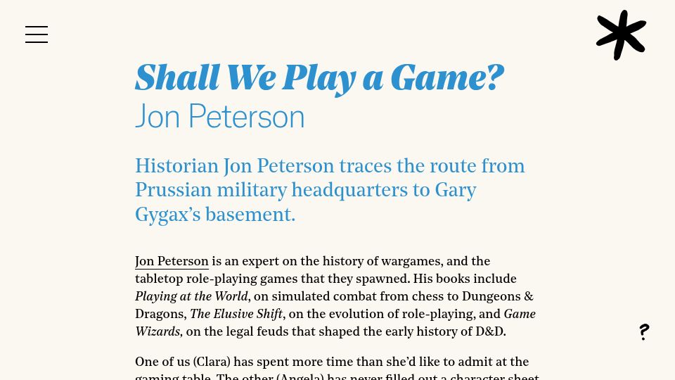 Screenshot of asteriskmag.com: The route from Prussian military headquarters to Gary Gygax’s basement