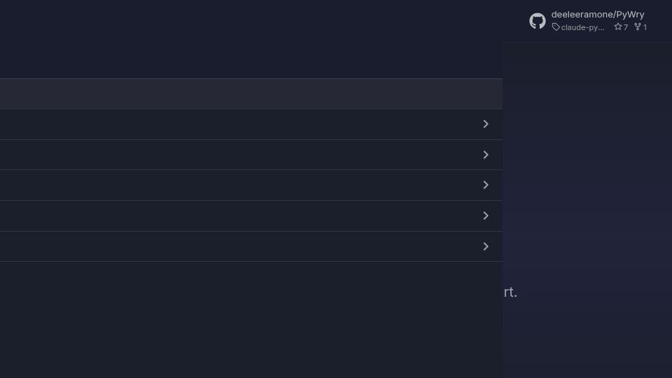 Screenshot of deeleeramone.github.io: PyWry: Cross-Platform Rendering Engine in Python