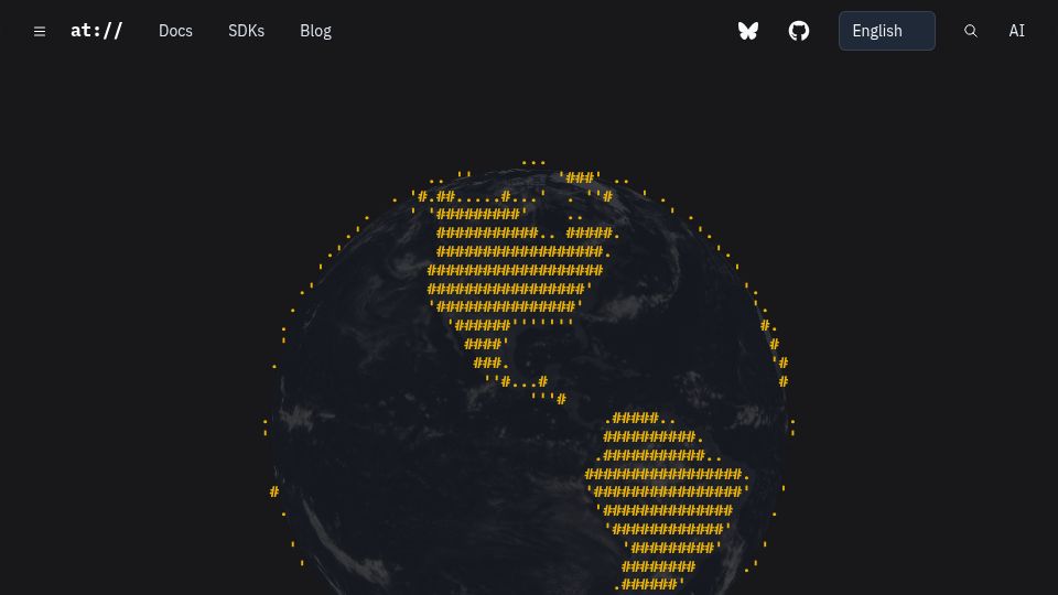 Screenshot of atproto.com: At Protocol: Building the Social Internet
