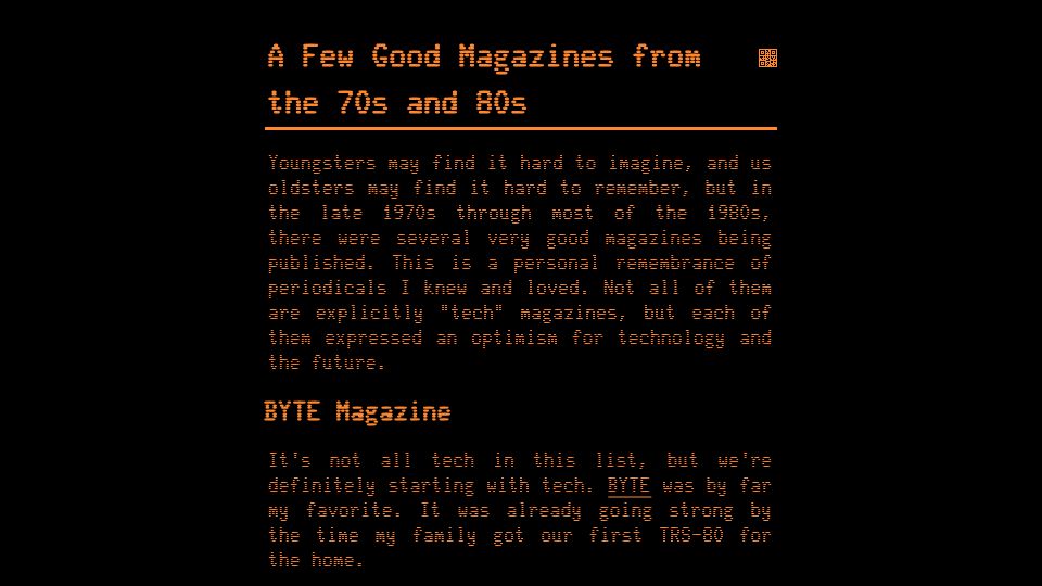 Screenshot of bi6.us: A Few Good Magazines From the 70s and 80s