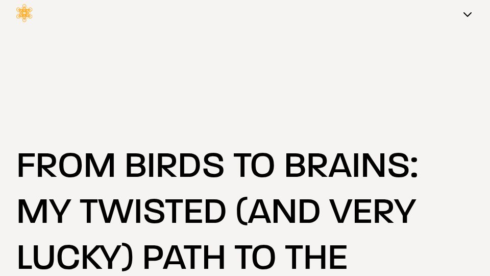 Screenshot of kavliprize.org: From birds to brains: My path to the fusiform face area (2024)