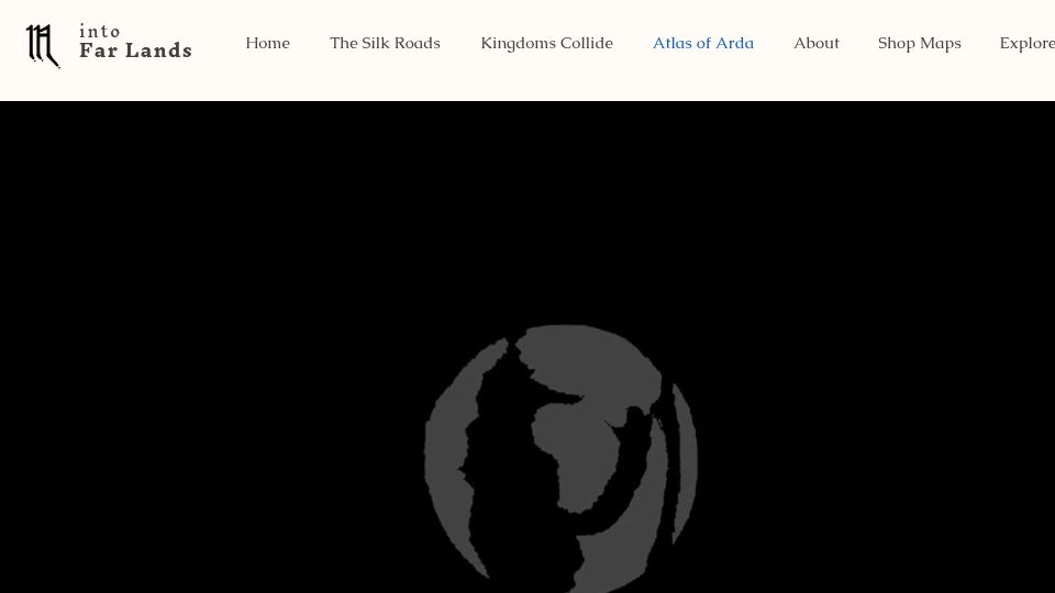Screenshot of intofarlands.com: Show HN: A cartographer's attempt to realistically map Tolkien's world