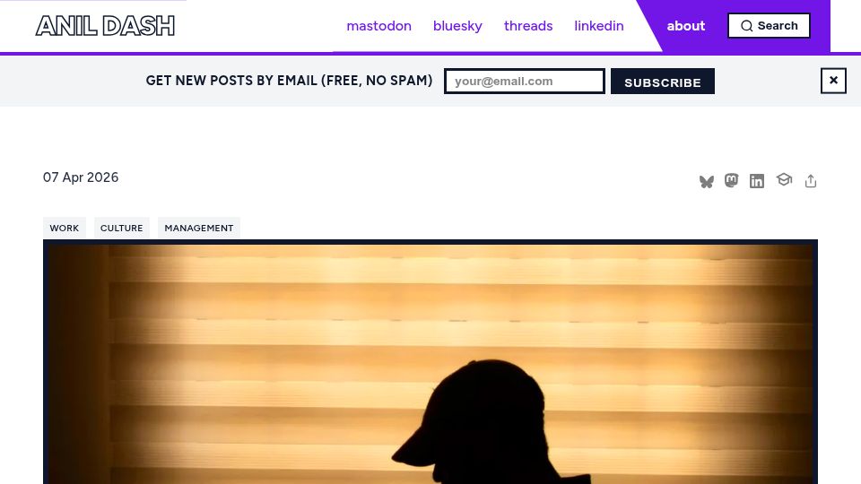 Screenshot of anildash.com: People Love to Work Hard