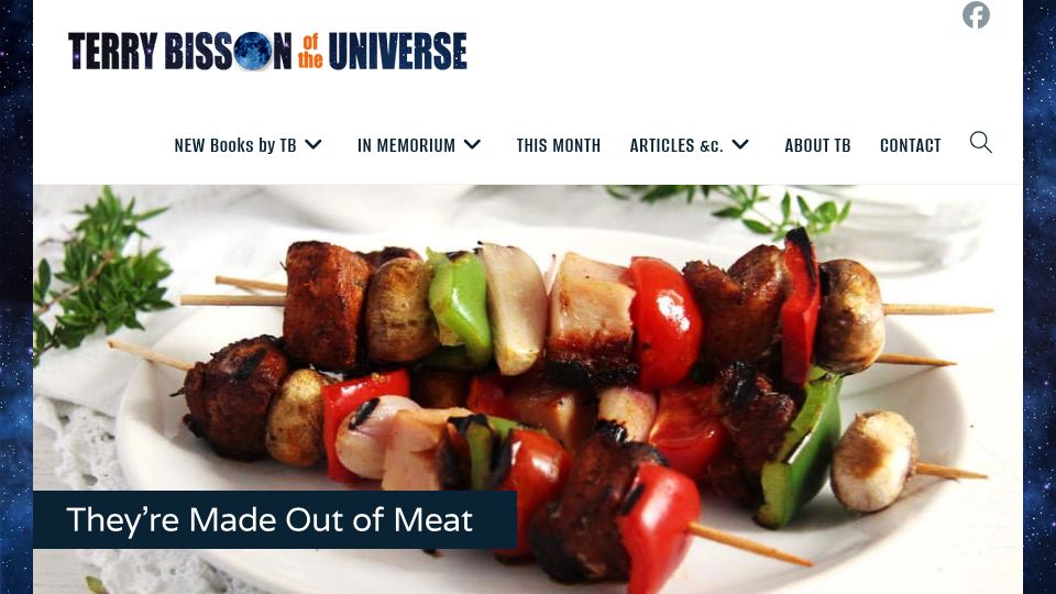 Screenshot of terrybisson.com: They're made out of meat (1991)