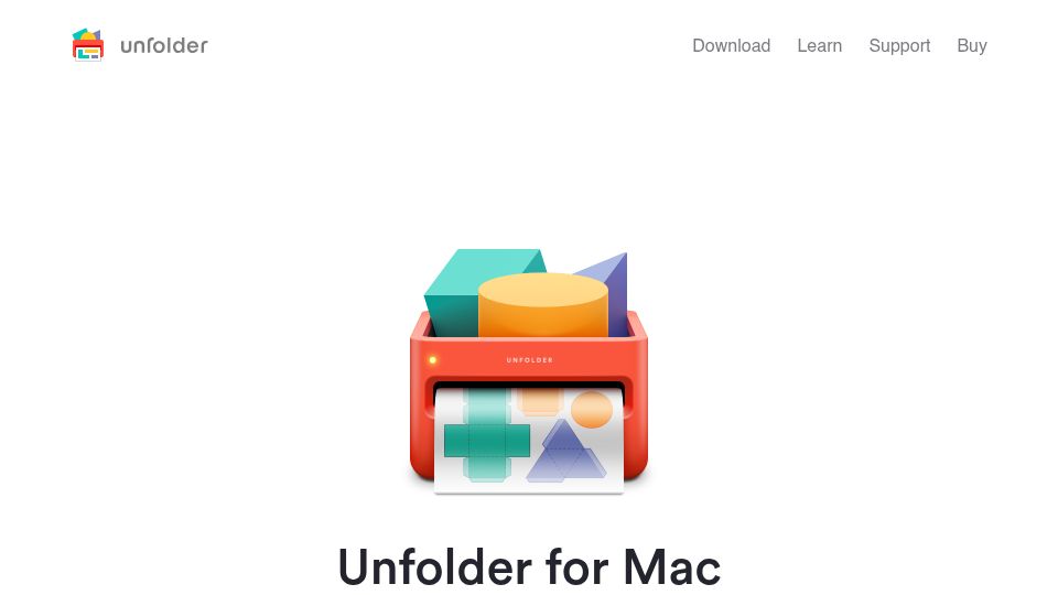 Screenshot of unfolder.app: Unfolder for Mac – A 3D model unfolding tool for creating papercraft