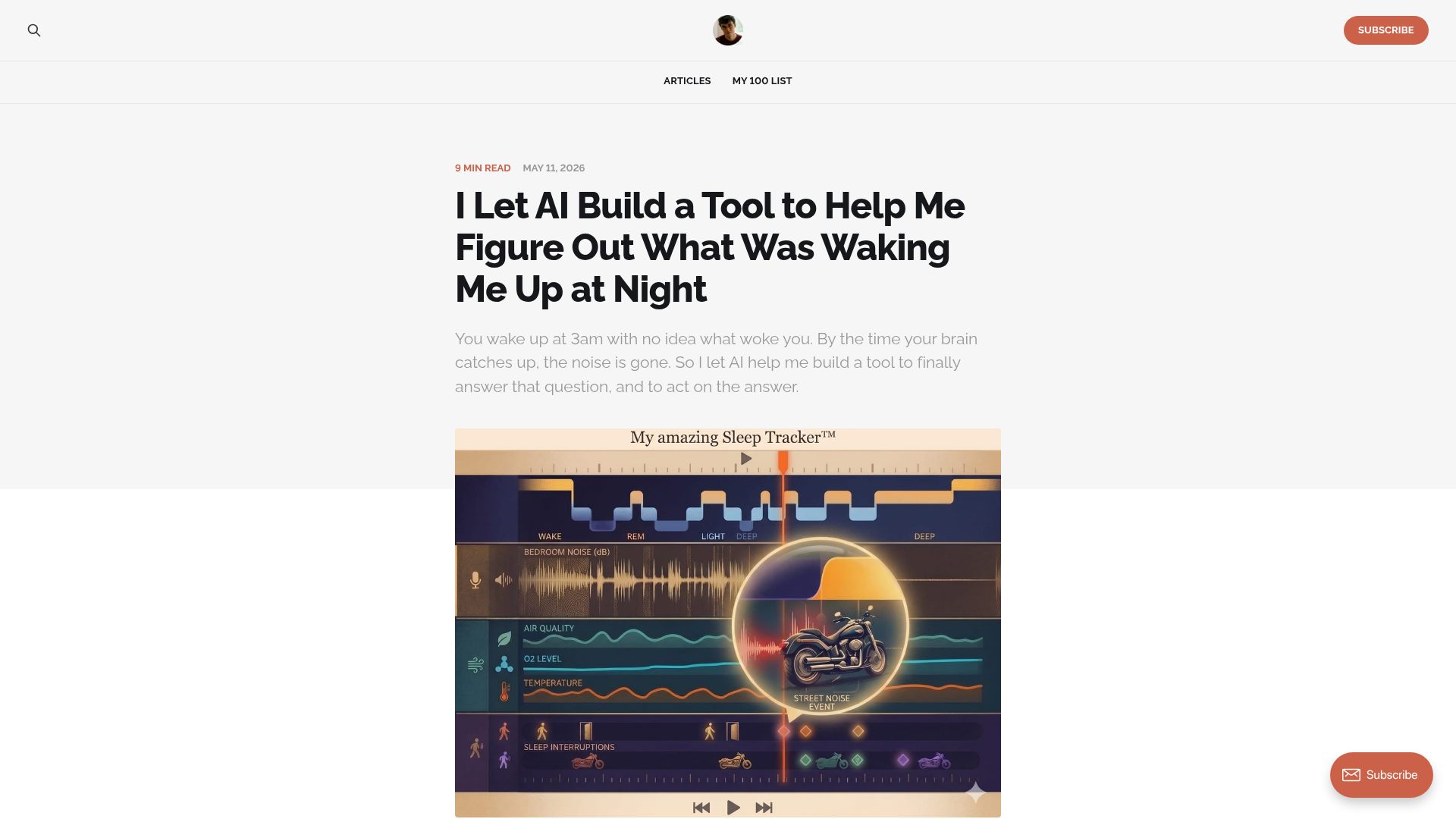 Screenshot of martin.sh: I let AI build a tool to help me figure out what was waking me up at night
