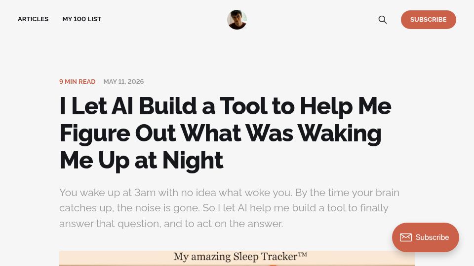 Screenshot of martin.sh: I let AI build a tool to help me figure out what was waking me up at night