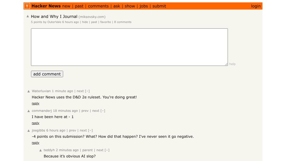 Screenshot of news.ycombinator.com: A HN post with negative points – how?