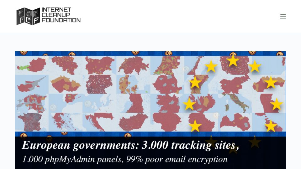 Screenshot of internetcleanup.foundation: SecurityBaseline.eu