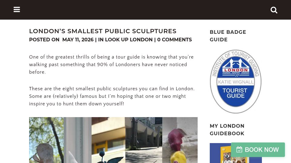Screenshot of lookup.london: London's Smallest Public Sculptures