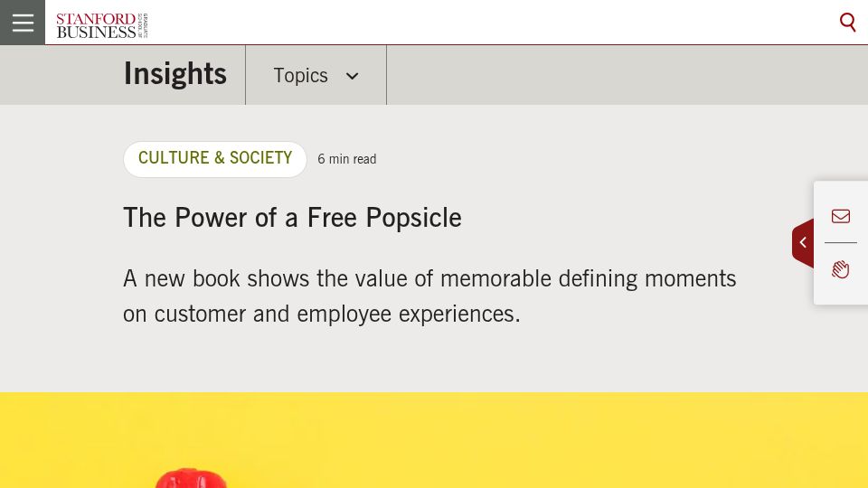 Screenshot of gsb.stanford.edu: The Power of a Free Popsicle (2018)