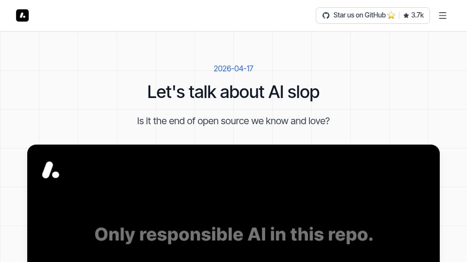 Screenshot of archestra.ai: We stopped AI bot spam in our GitHub repo using Git's –author flag