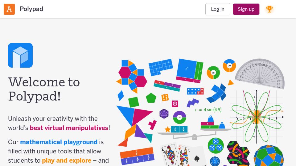 Screenshot of polypad.amplify.com: Polypad
