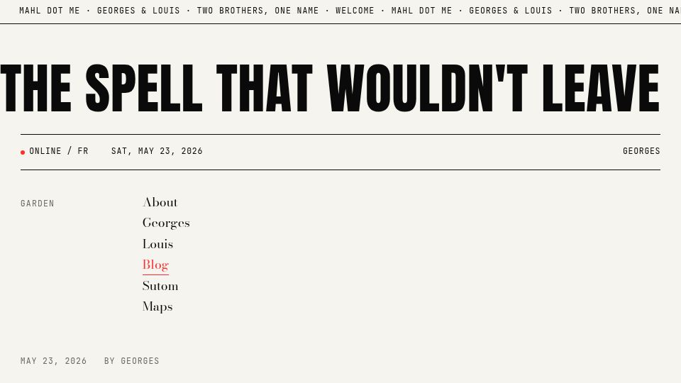 Screenshot of mahl.me: I Miss Terry Pratchett