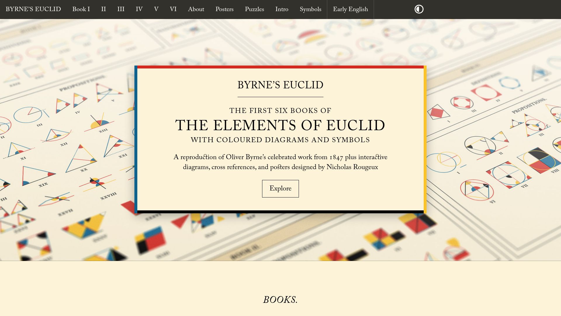 Screenshot of c82.net: Byrne's Euclid