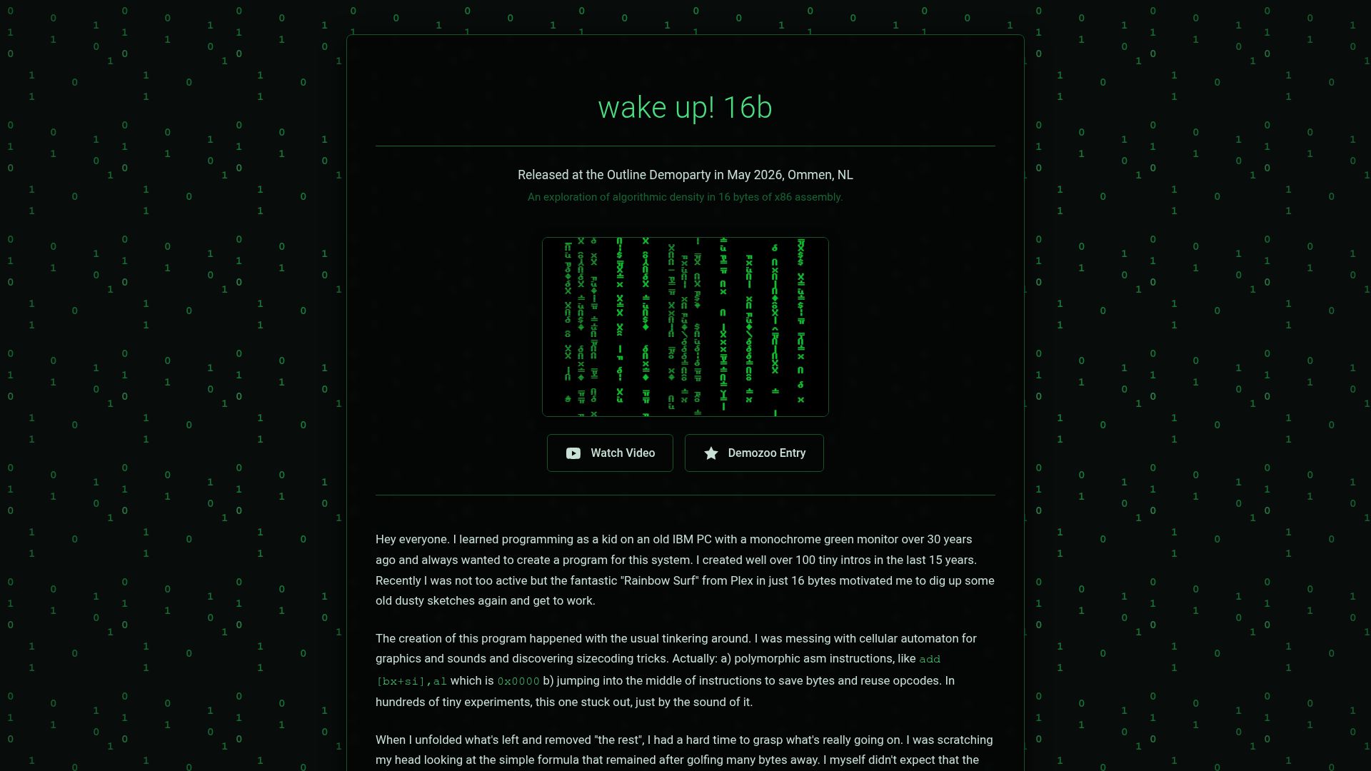 Screenshot of hellmood.111mb.de: Wake up! 16b