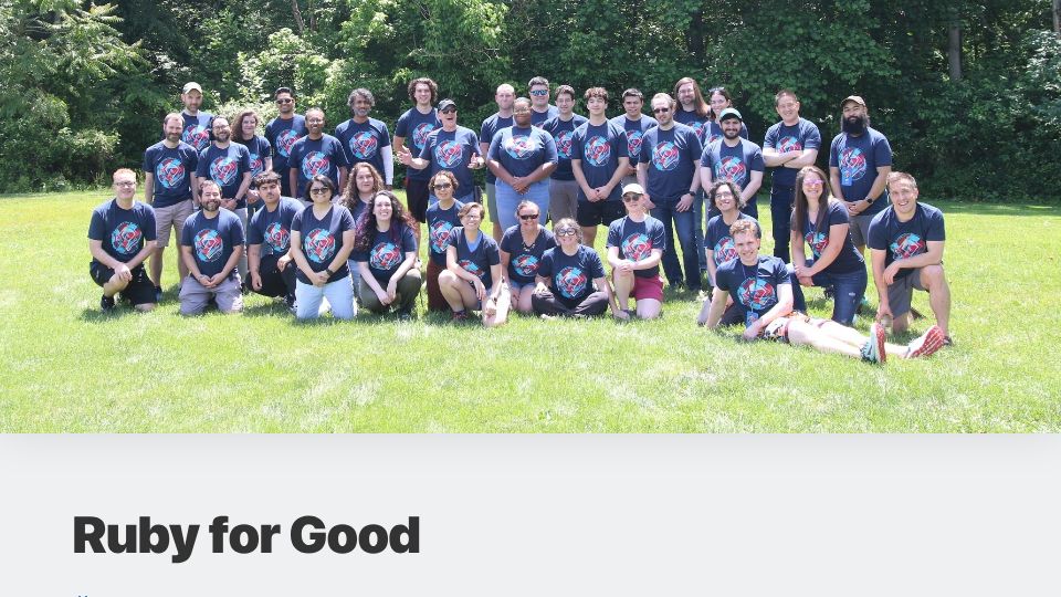 Screenshot of ti.to: Ruby for Good