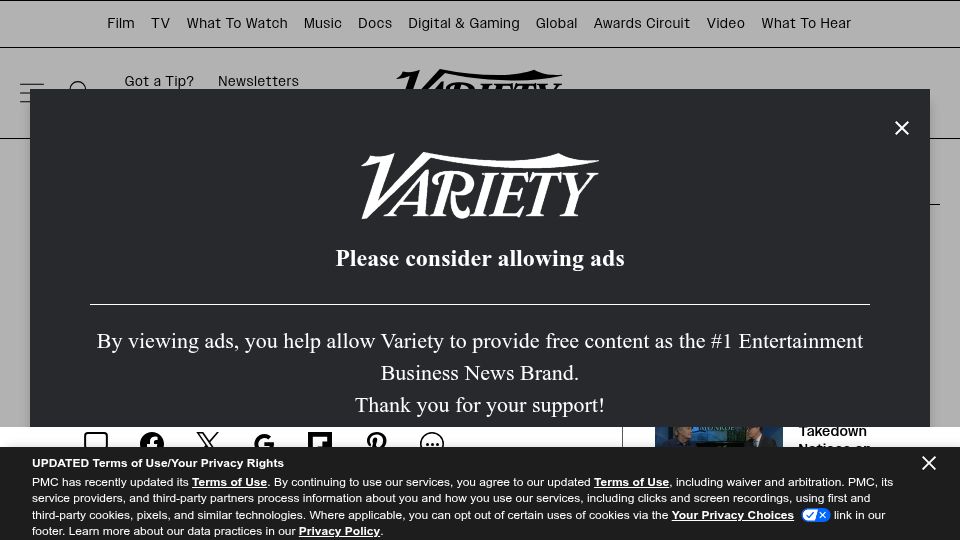 Screenshot of variety.com: Pope Leo: opaque AI run by few firms risks "New Forms of Dehumanization"