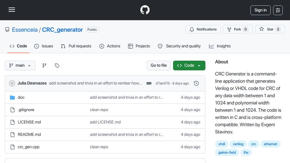 Screenshot of github.com: Trying to preserve other peoples code