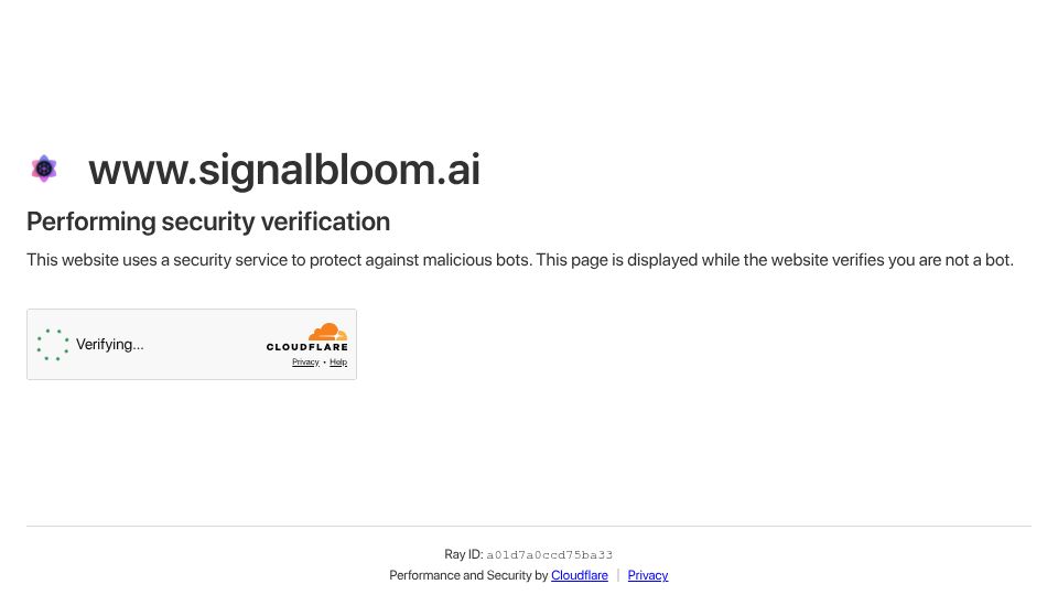 Screenshot of signalbloom.ai: Outsourcing plus local AI will soon become more economical vs. frontier labs