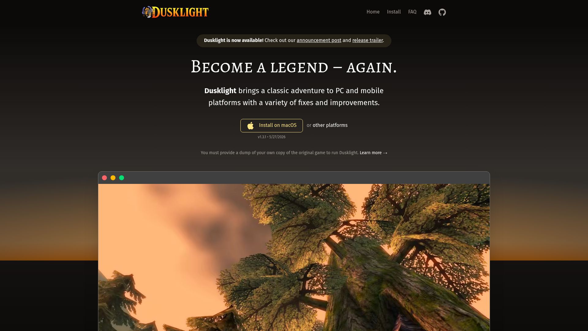 Screenshot of twilitrealm.dev: Dusklight – GC Twilight Princess Decompiled
