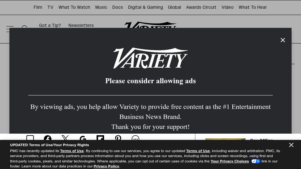 Screenshot of variety.com: 'Backrooms' Stuns with $81M Debut