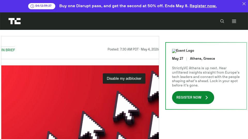 Screenshot of techcrunch.com: US healthcare marketplaces shared citizenship and race data with ad tech giants
