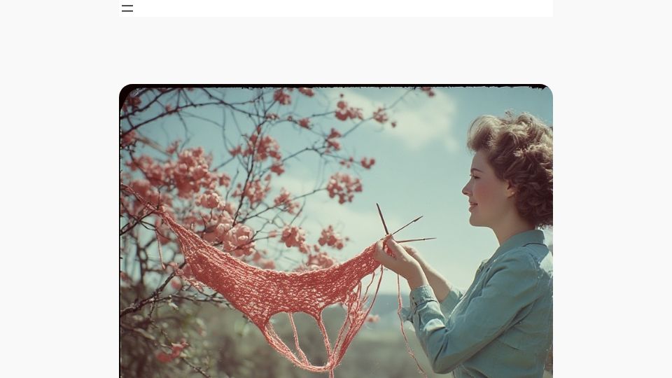 Screenshot of katedaviesdesigns.com: Knitting bullshit
