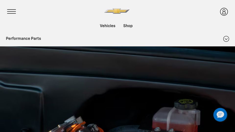 Screenshot of chevrolet.com: Chevrolet Performance eCrate package (400v/200hp)