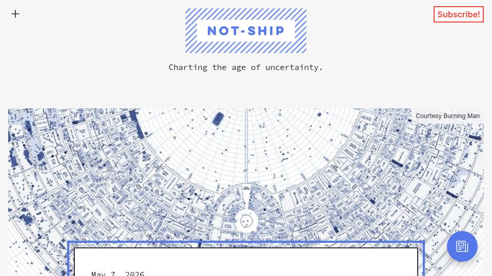 Screenshot of not-ship.com: The map that keeps Burning Man honest
