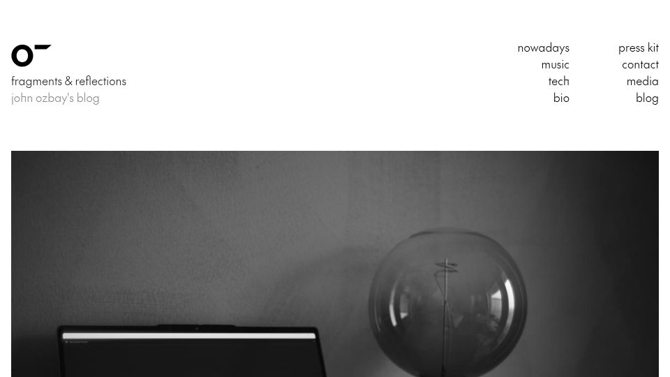 Screenshot of blog.johnozbay.com: I switched from Mac to a Lenovo Chromebook