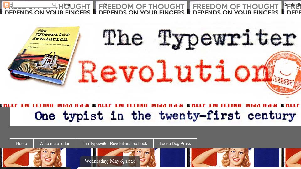 Screenshot of writingball.blogspot.com: The ROKR wooden typewriter: a closer look